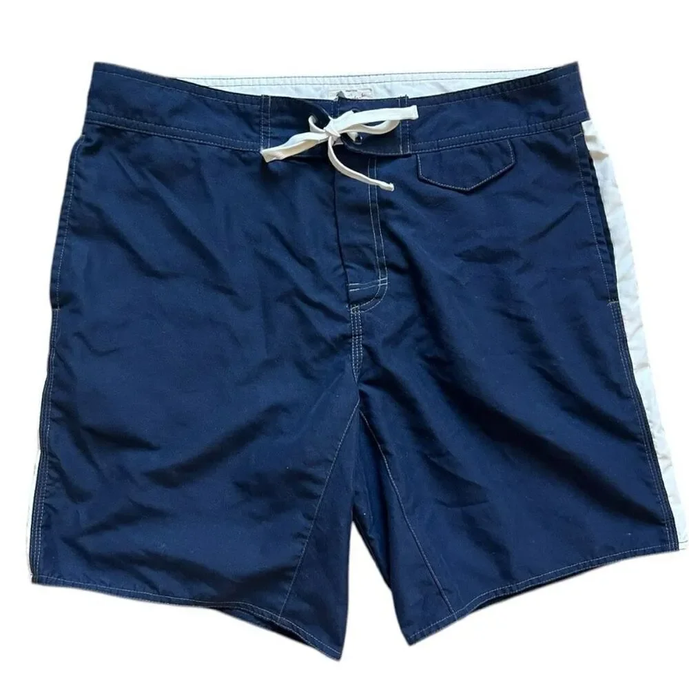 Mens Gilded Age Board Shorts Swim Swimming Trunks in Navy / White  - Sz XL